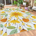 Lahome Floral Indoor Outdoor Rug 8x10, Non Slip Outdoor Patio Rug by Lahome