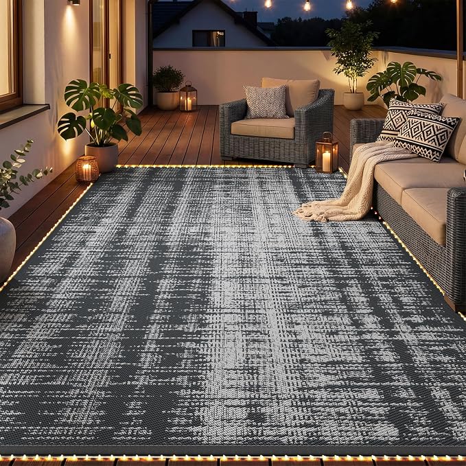 MontVoo Outdoor Rug Waterproof 9x12 ft by MontVoo