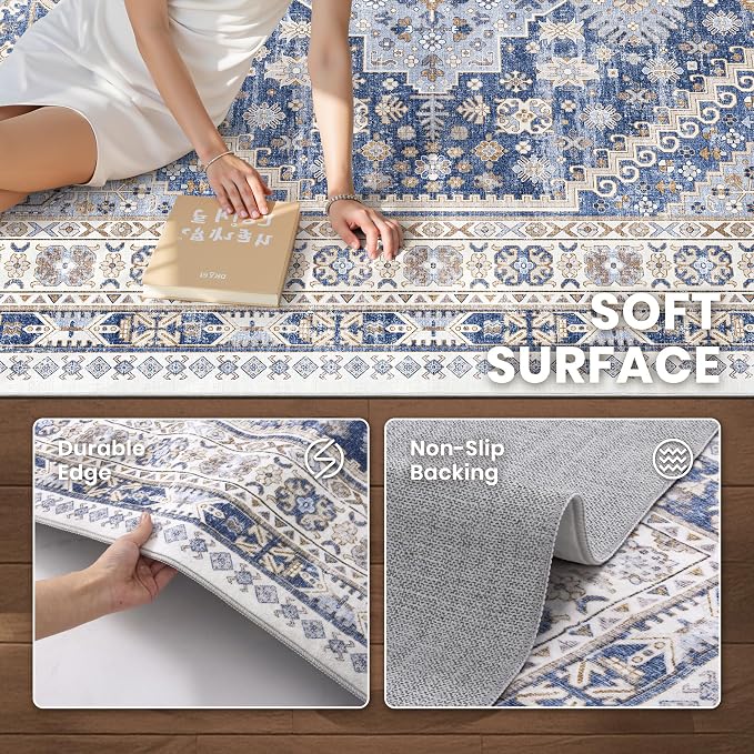 zesthome 4x12 Runner Rug for Hallway, Low-Pile Wide Runner for Entryway - Image 7