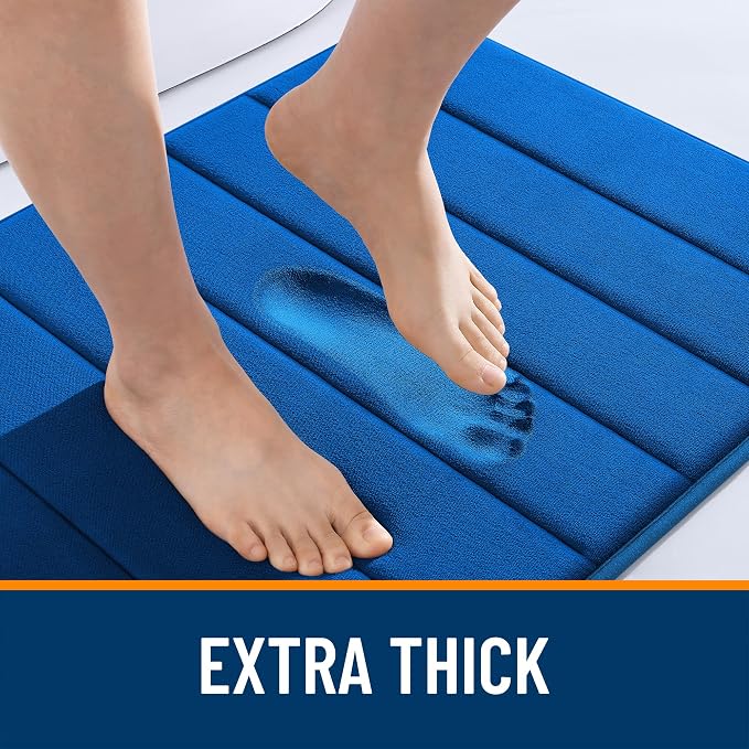 OLANLY Memory Foam Bath Mat 30x20, Super Soft Absorbent Bathroom Rugs, Quick Dry - Image 6