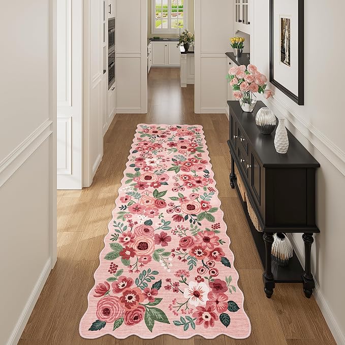 DUKINO 2x10 Runner Rug for Hallway, Washable Kitchen Rug by DUKINO