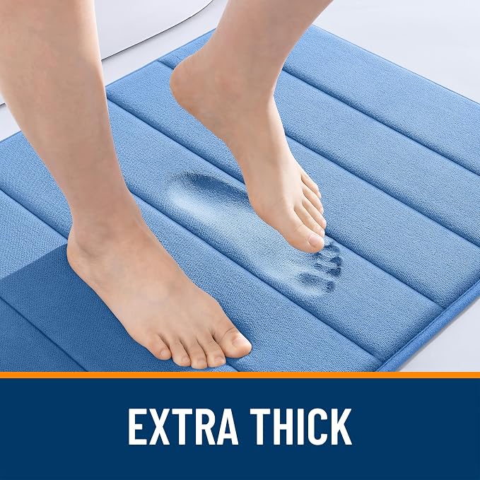 OLANLY Memory Foam Bath Mat 32x20, Super Soft Absorbent Bathroom Rugs, Quick Dry - Image 6