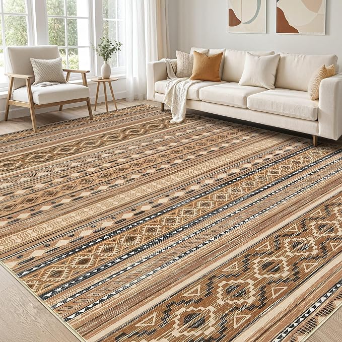 cotiled 8x10 Area Rugs Living Room Rug: Washable Boho Rugs by COTILED