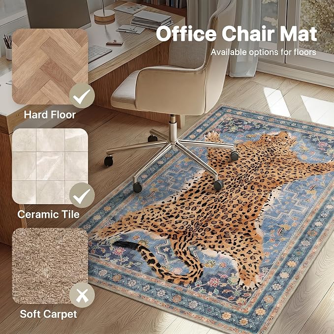 36"x48" Office Chair Mat for Hardwood Tile Floor, Under Desk Carpet Protector - Image 3