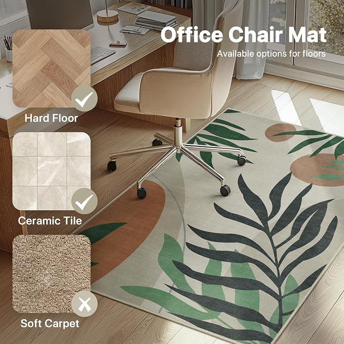 36"x48" Office Chair Mat for Hardwood Tile Floor, Under Desk Carpet Protector - Image 3