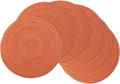 MIAOMIAO Round Placemats Set of 6 Woven Braided Place Mats | 14.5 Inch Cotton by Unknown