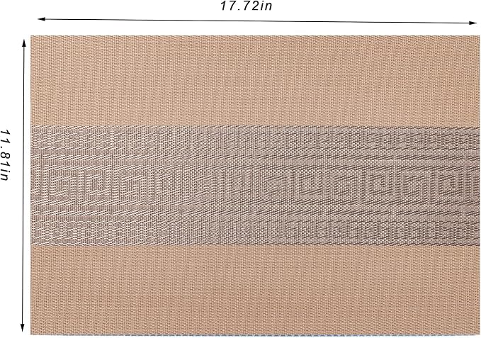 Placemats Set of 4 Washable Indoor | Outdoor Vinyl Place Mats - Image 2