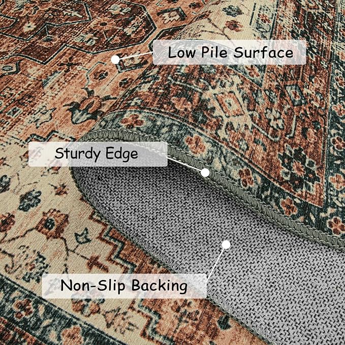 Moynesa Ultra-Thin Washable Runner Rug - Image 3