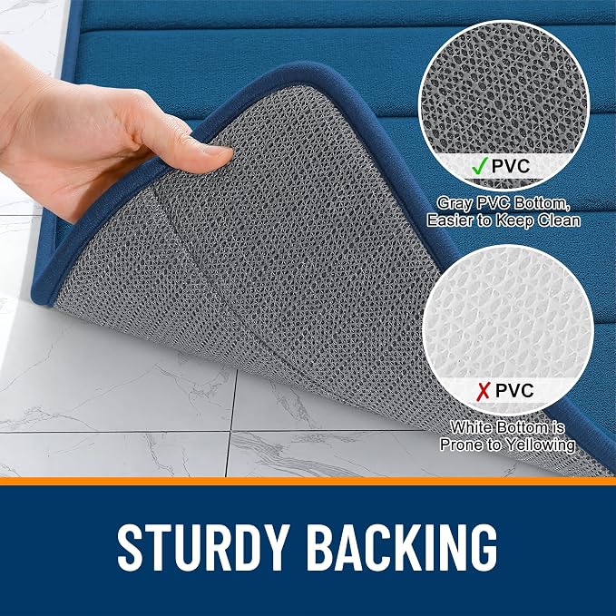 OLANLY Memory Foam Toilet Rugs U Shaped 24x20, Super Soft Absorbent Contour - Image 8