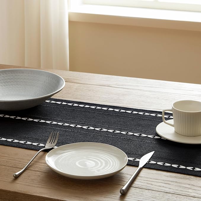 Hemstitched Farmhouse Table Runner, Cotton Linen Table Runners 48 Inches Long - Image 5