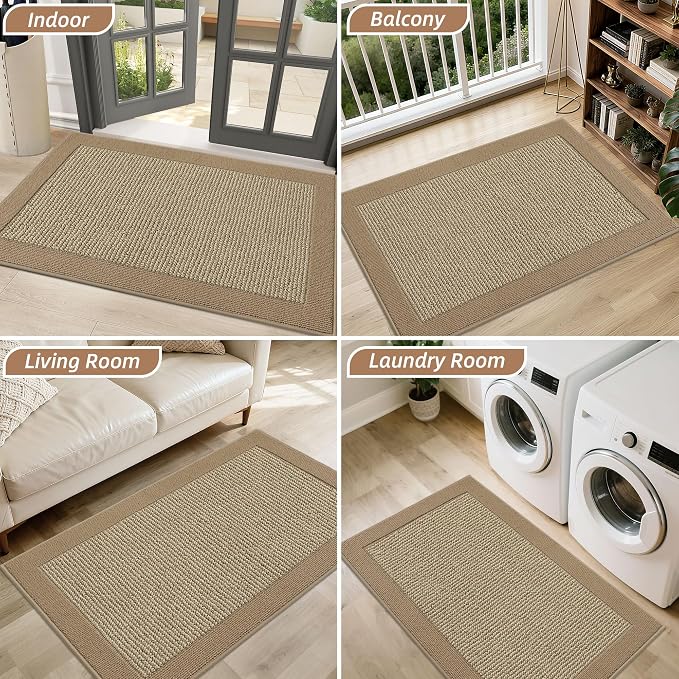 BEQHAUSE Indoor Door Mat 32" x 48", Dirt Trapper Door Mats Non-Slip Entryway - Image 8