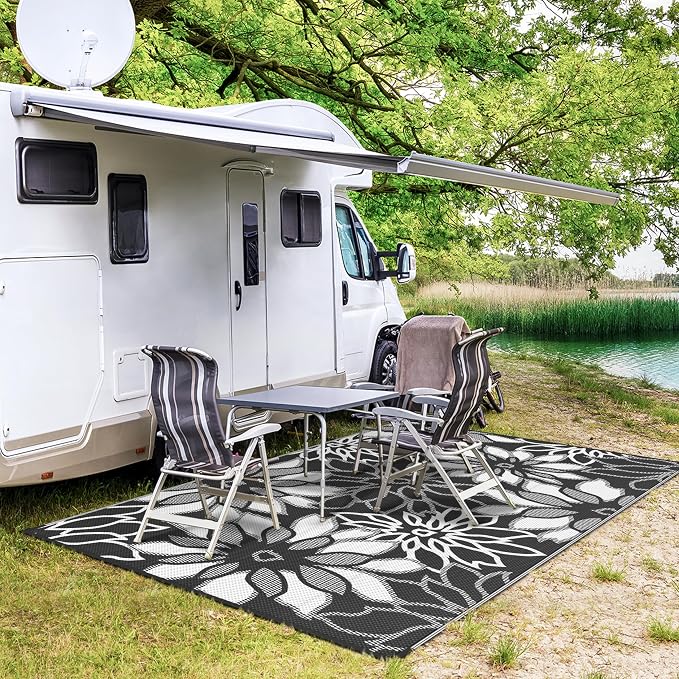GENIMO Outdoor Rug Waterproof for Patio Decor, Large Area Rugs Mats for RV - Image 3