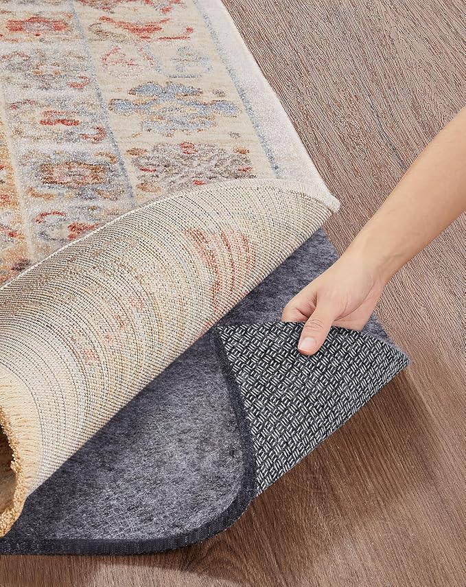 Veken Non Slip Cushioned Runner Rug Pad Gripper 2 x 10 Ft, Felt and Silicone by Veken
