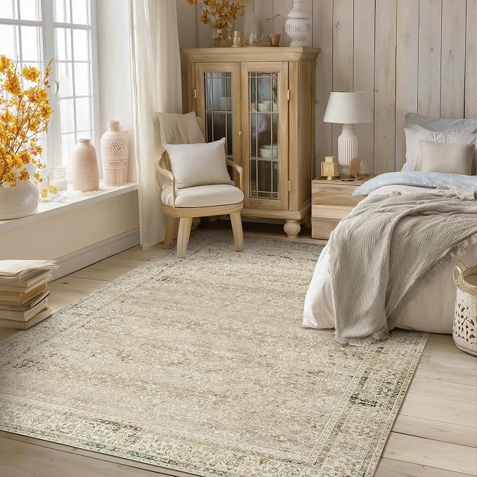 Cream and Light Tan Boho Front Door Mat - Image 2
