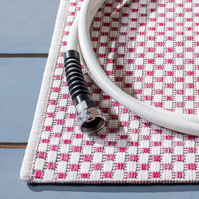 SAFAVIEH Courtyard Collection 2'3" x 8' Ivory/Pink CY8521 Indoor/ Outside - Image 4