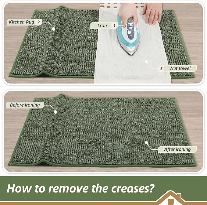 BEQHAUSE Kitchen Rugs 24"x36", Non-Slip Kitchen Mats - Image 9