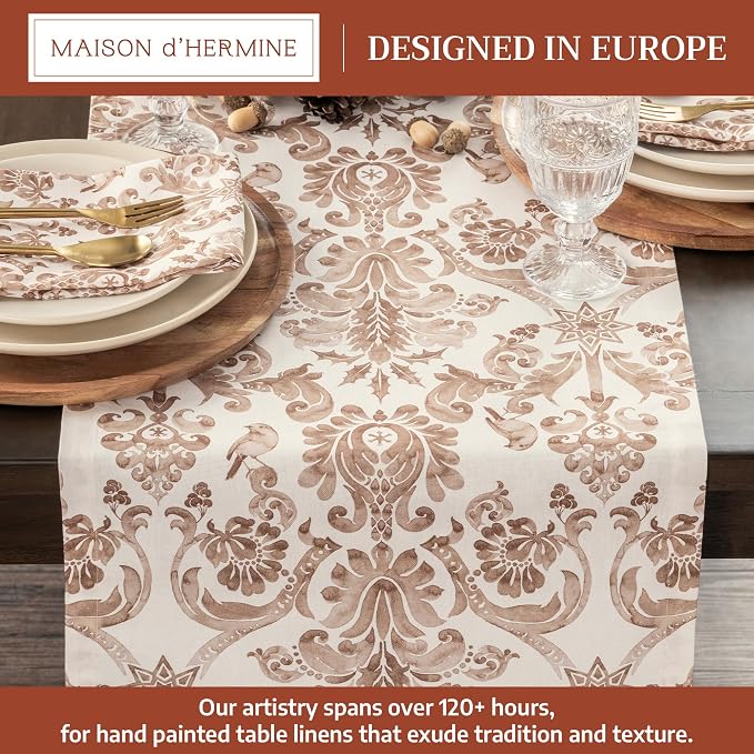 Maison d' Hermine Table Runner 100% Cotton 14.50" x 48" | Table Runners 48 - Image 2