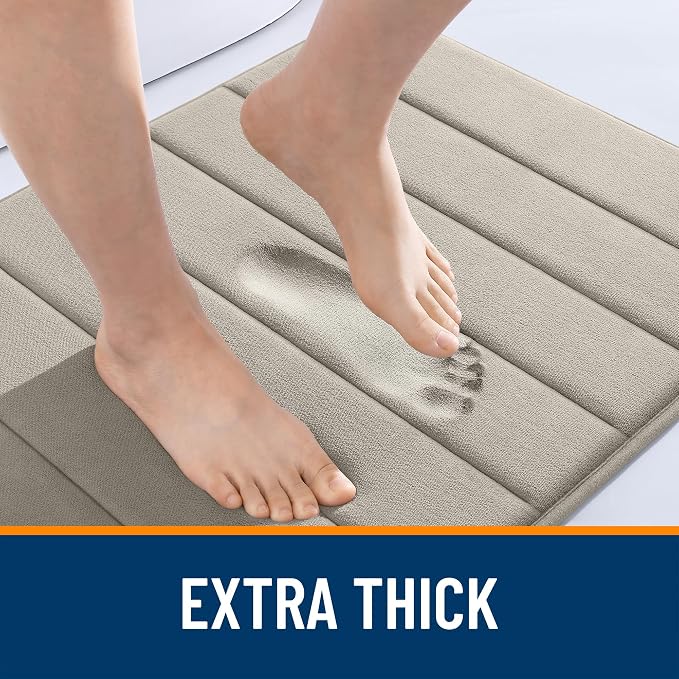 OLANLY Memory Foam Long Bathroom Rugs Runner 47x20, Super Soft Absorbent Bath - Image 6