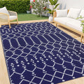 Smiry Outdoor Rug 8x10 ft, Waterproof Reversible Plastic Straw Rugs, Boho by Smiry