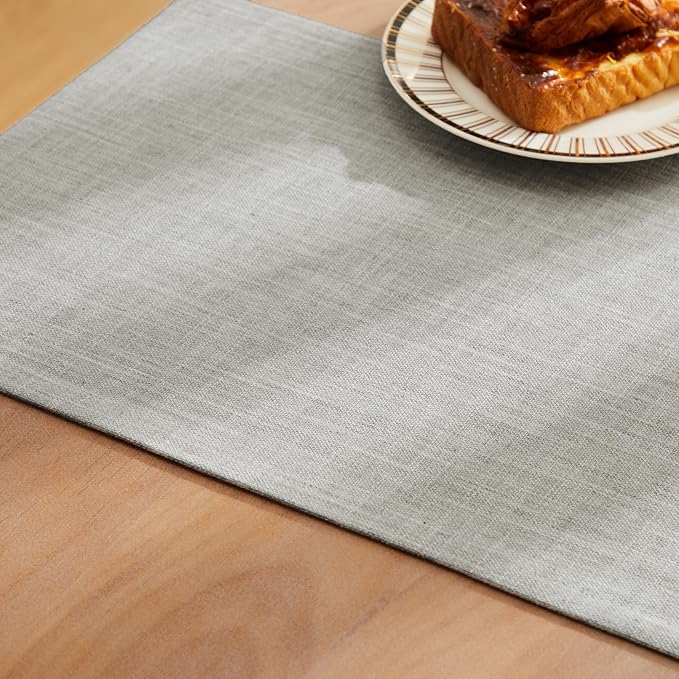 Rustic Cotton Linen Table Runner, 13x108 Inches Light Grey | Farmhouse Style - Image 6