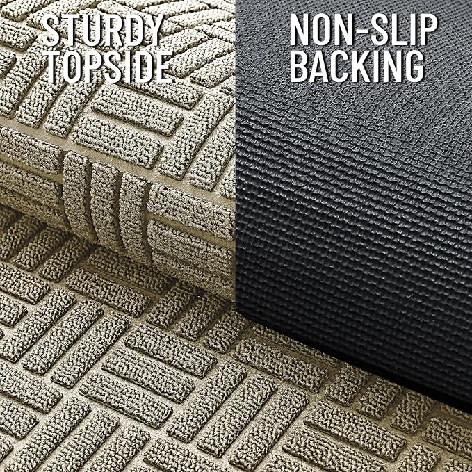 OLANLY Front Door Mat Outside Entrance 33x21, Heavy Duty Sturdy Natural Rubber - Image 4