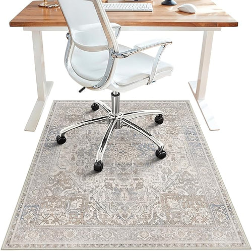 36"x60" Office Chair Mat for Hardwood Tile Floor, Under Desk Carpet Protector by BESBLEE