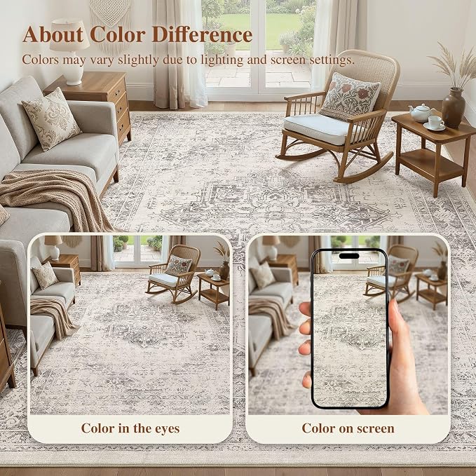 UERMEI 9x12 Area Rug Living Room Rugs - Image 6