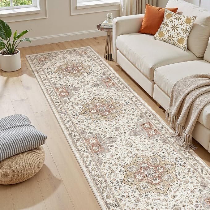 Vintage Hallway Runner Rug 2x6: Large Soft Washable Entryway - Image 5