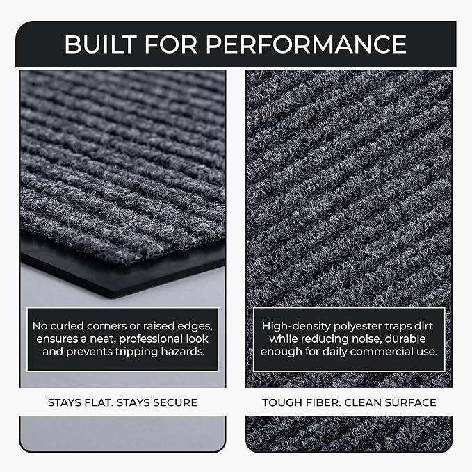Commercial Door Mat 3'x16' Grey, Heavy Duty Industrial Floor Mat - Image 5