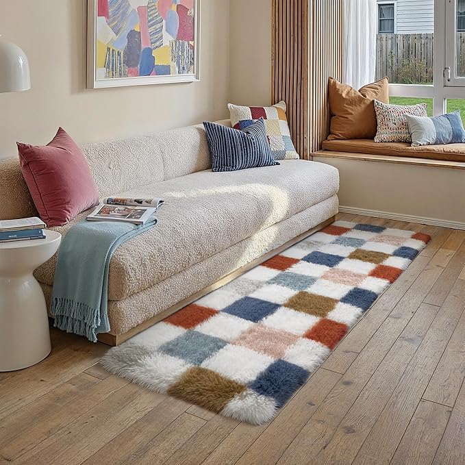 PureCozy Checkered Area Rug 2x6 - Image 4
