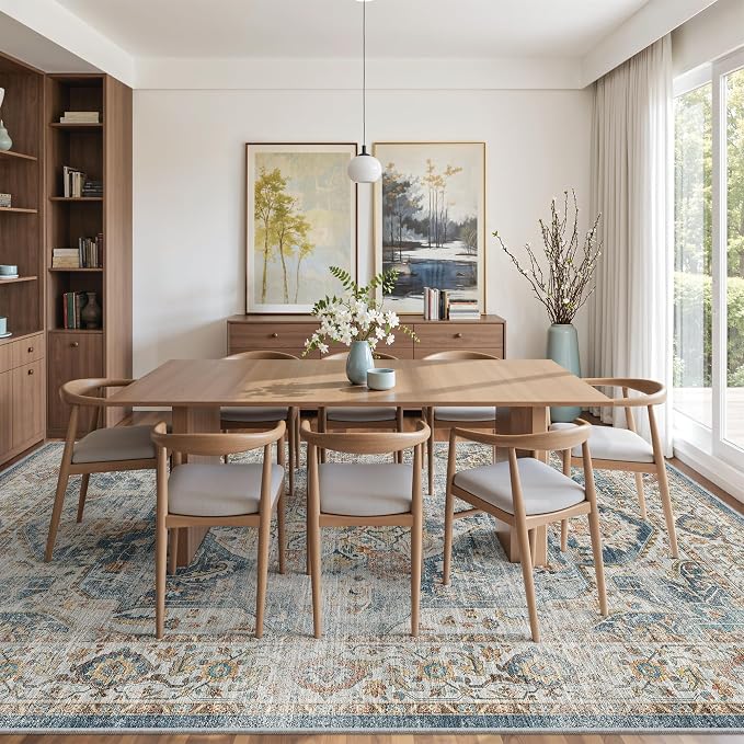 befbee 9x12 Area Rug, Ultra-Thin Washable Rugs - Image 8