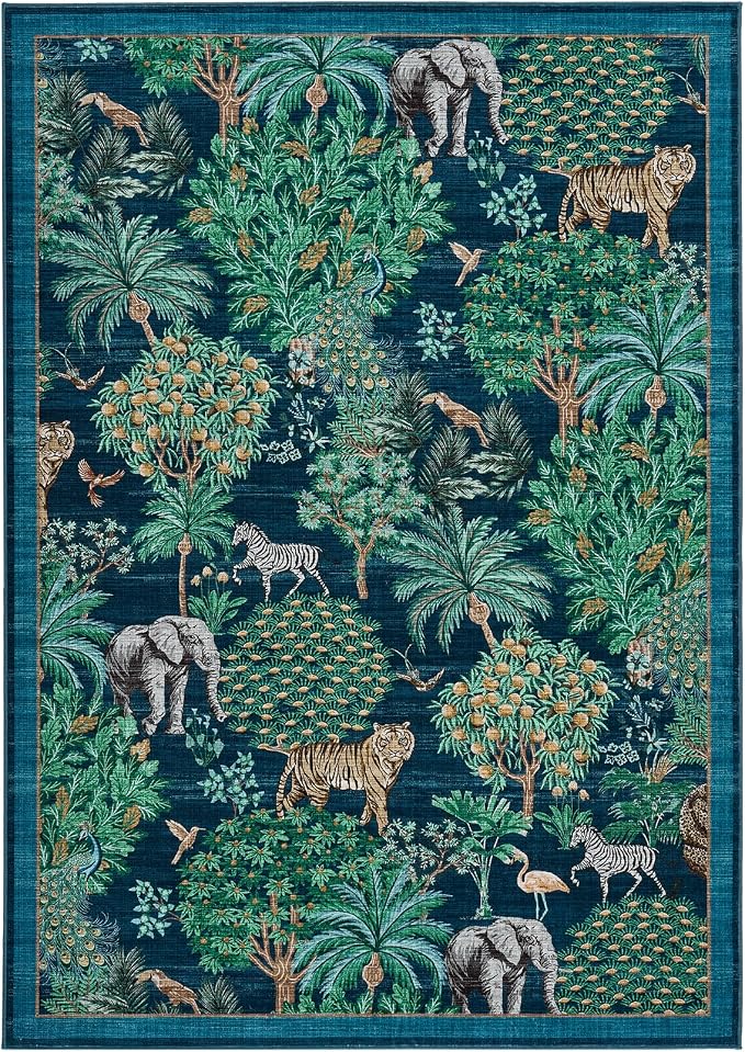 GarveeHome Jungle Rug 2x3 Animal Print Rugs Non Slip Washable Front Door Rug - Image 4