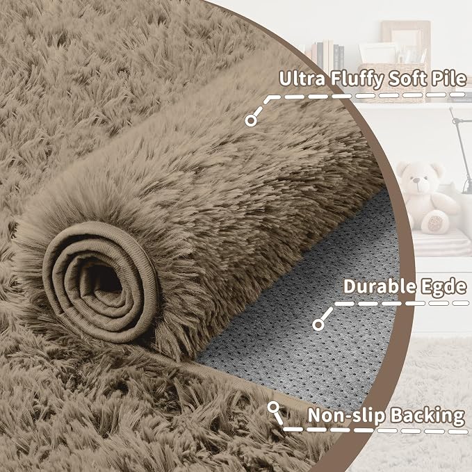 6x9 Area Rug for Living Room: Ultra Soft Fluffy Rug Modern Large Thicked Shag - Image 7