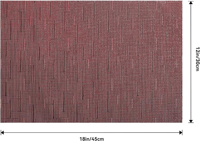 Leetaltree Burgundy Placemats Set of 12 - Image 8