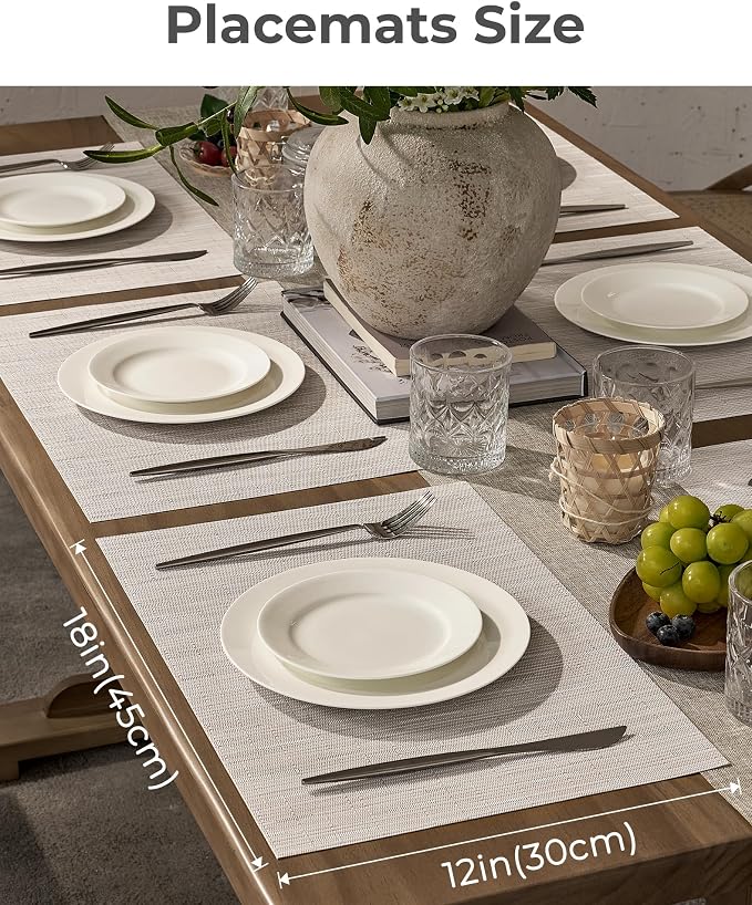 Leetaltree Pale Beige Placemats Set of 12 - Image 4