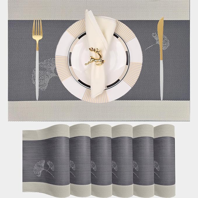 PIGCHCY Rustic Placemats Set of 6 by PIGCHCY
