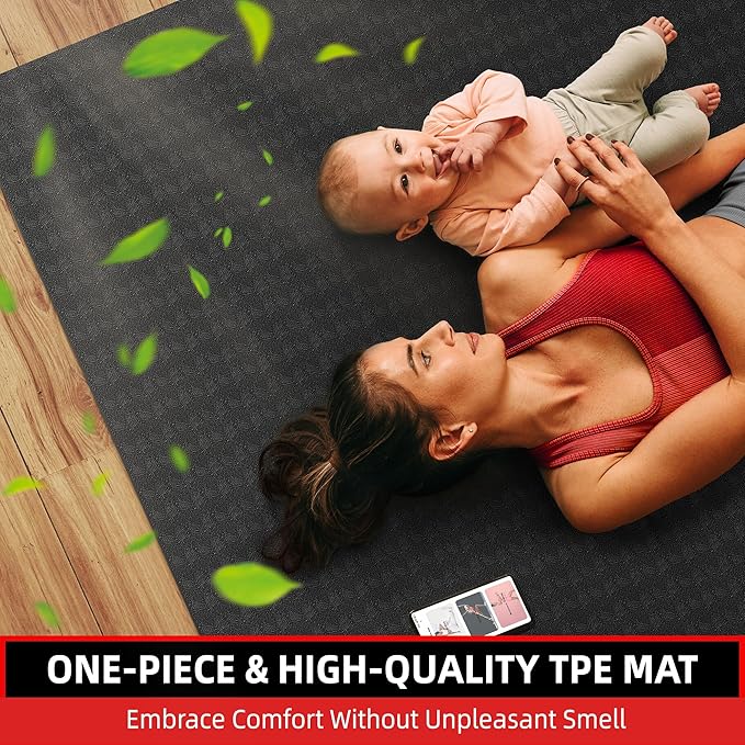 Extra Large Yoga Mat – 72"x48" or 78"x57", 1/4"–1/2" Thick Mat - Image 6