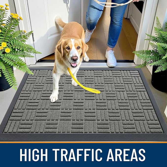 OLANLY Front Door Mat Outside Entrance 29.5x17, Heavy Duty Sturdy Natural - Image 7