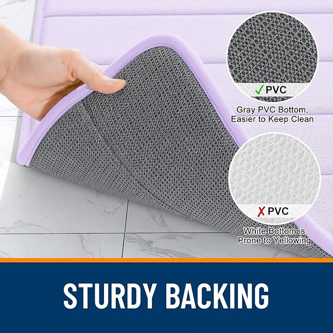 OLANLY Memory Foam Bath Mat 44x24, Super Soft Absorbent Bathroom Rugs, Quick Dry - Image 7
