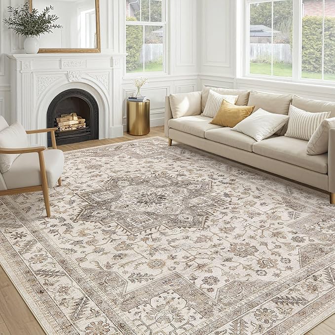 Vintage Living Room Area Rug 5x7 by COTILED