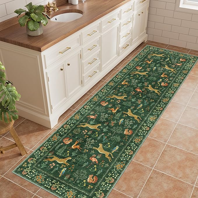 DUKINO 2.6x8 Rug for Hallway, Washable Kitchen Runner Rug - Image 3