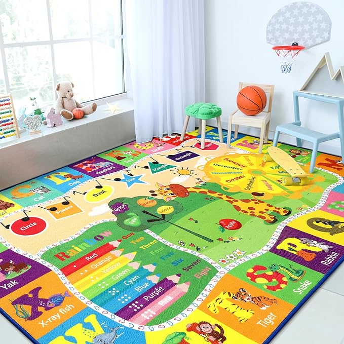 Chicrug Educational 4x6 Kids Area Rug - Image 3