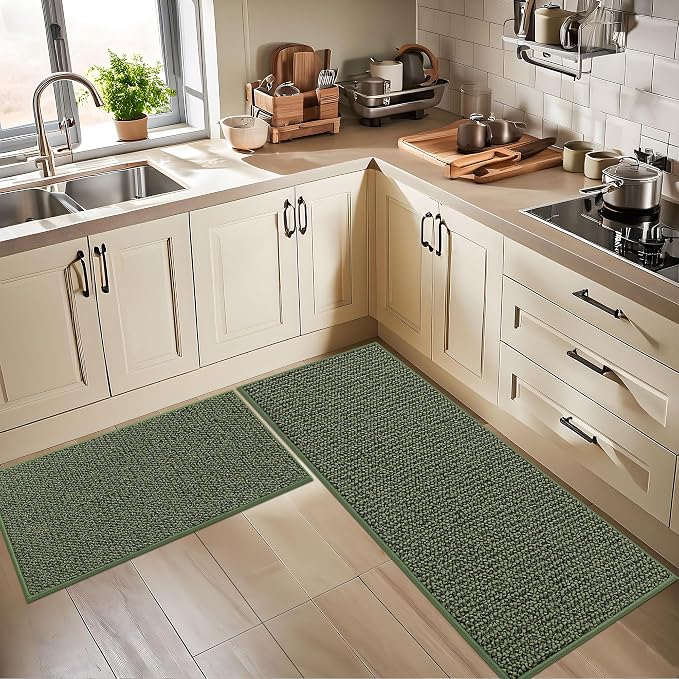 BEQHAUSE Kitchen Rugs and Mats 2PCS, Non-Slip Kitchen Mats - Image 8