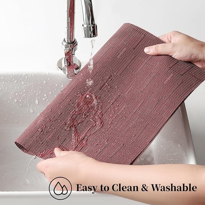 Leetaltree Burgundy Placemats Set of 6 - Image 5