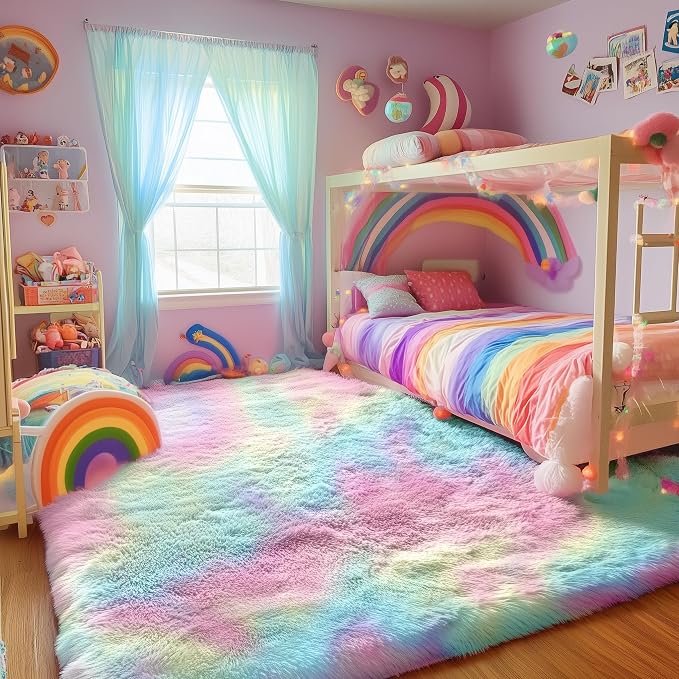 PAGISOFE Fluffy Vibrant Area Rugs - Image 8