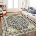 CHAMPLANT Washable Area Rug 3'x5' Vintage Traditional Floor Cover Foldable Thin by CHAMPLANT
