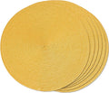 FunWheat Round Braided Placemats Set of 6 Table Mats by FunWheat
