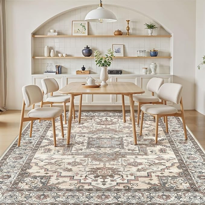8x10 Area Rugs Living Room: Washable Vintage Rug Large Non-Slip Stain Resistant - Image 6