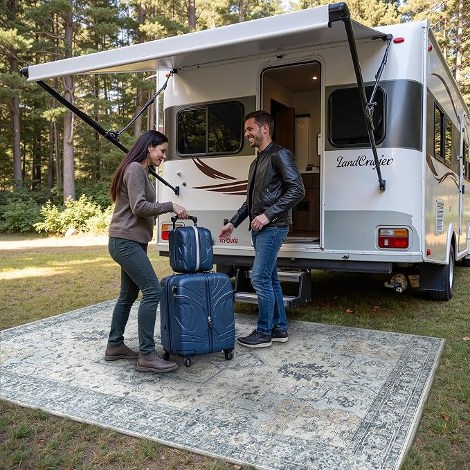 GENIMO Outdoor & Indoor Area Rug 4'x6', Waterproof, Non-Shedding, Easy Cleaning - Image 4