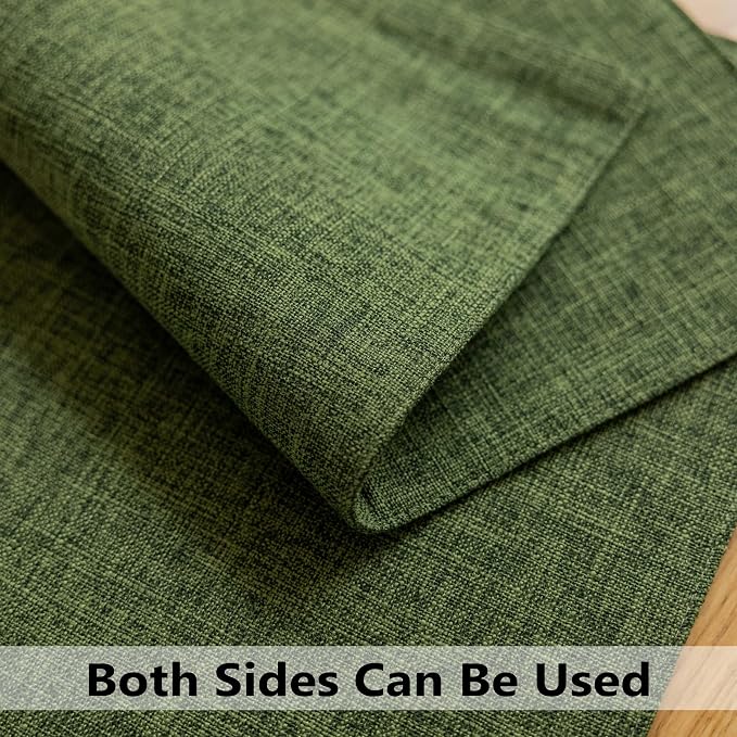 Demetex Cloth Placemats Green Set of 4 Vintage Textured Linen Place Mats Heat - Image 4